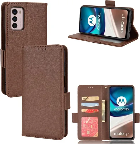 Miniatura 9 de Funda de piel sintética compatible con Motorola Moto E22 4G, funda de piel sintética compatible con Motorola Moto E22i 4G, color negro