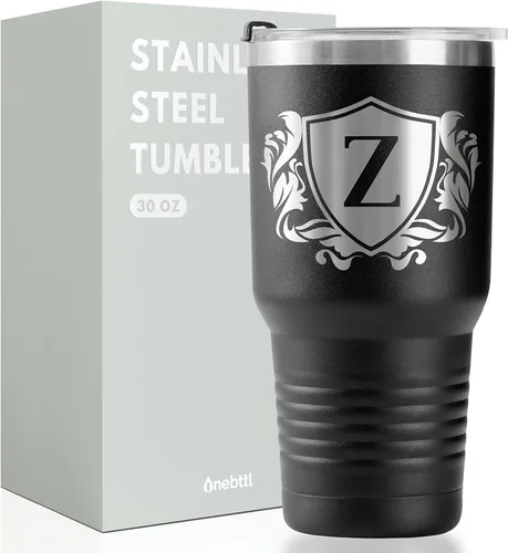 Miniatura 34 de Onebttl Regalos personalizados para hombres con iniciales, vaso de viaje con monograma para él, tazas de café personalizadas, regalos únicos