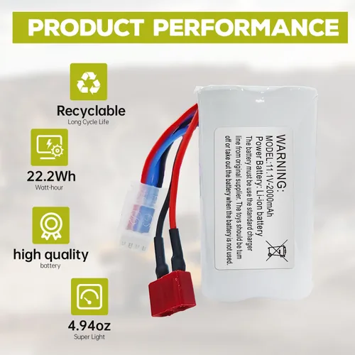 Miniatura 4 de sea jump 2 unids 11.1V 2000mAh T Plug batería de litio para R608 2104 210E 200E sin escobillas de alta velocidad refrigeración por agua RC lancha