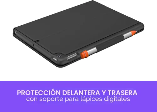 Miniatura 4 de Logitech Funda con teclado para iPad (7ª, 8ª y 9ª generación) Slim Folio con teclado inalámbrico integrado (grafito)