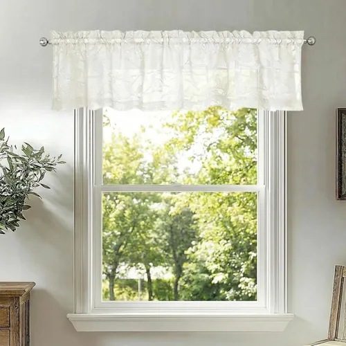 Miniatura 17 de OVZME Anji - 2 paneles de cortinas traslúcidas de gasa marrón de 72 pulgadas de largo para dormitorio, doble bolsillo para barra, tela ligera