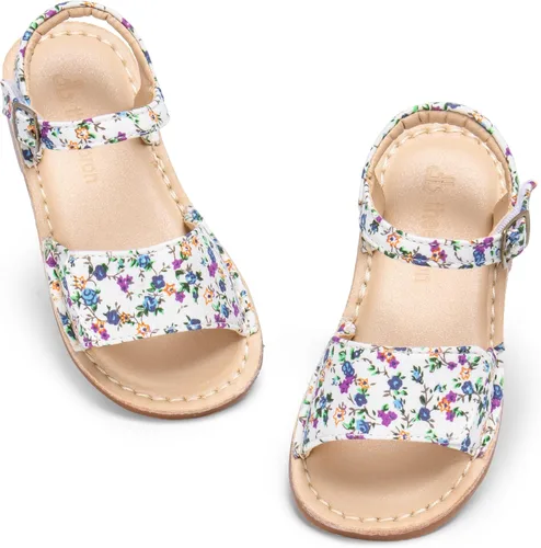 Miniatura 8 de THEE BRON Sandalias de gladiador para niñas pequeñas, zapatos cómodos acolchados para jugar en verano de princesa