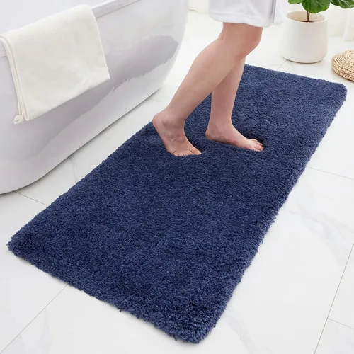 Miniatura 29 de ILANGO Alfombras de Baño Beige 32" × 20" Antideslizantes y Súper Absorbentes Extra Gruesas Suaves, Alfombra de Baño Lavable para Piso, Alfombra
