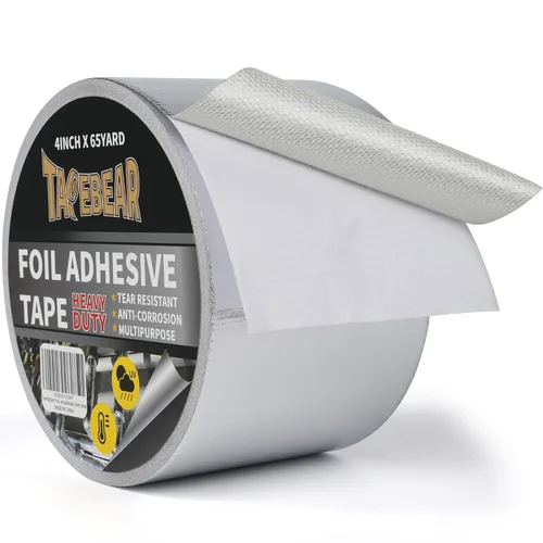 Miniatura 10 de TAPEBEAR Cinta de Protección Térmica de Fibra de Vidrio Aluminizada Cinta Fría 1 pulgada x 65 yardas, Cinta de Barrera Térmica Reflectante