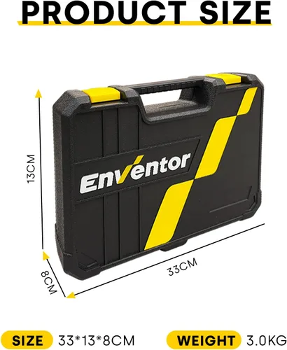 Miniatura 8 de ENVENTOR Kit de herramientas para el hogar, juego de herramientas básicas de reparación de automóviles para el hogar con caja de herramientas, kit