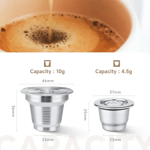 Miniatura 4 de 2 Piezas Cápsulas de Café Reutilizables de Acero Inoxidable Compatibles con L'OR Barista LM8012 / 60, Cápsulas de Café Recargables de Metal L'or 1