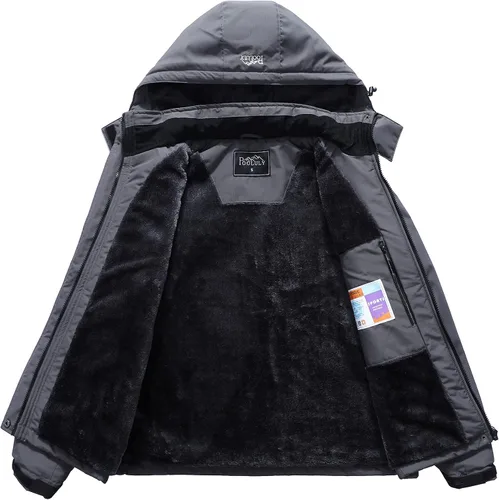 Miniatura 3 de Pooluly - Chaqueta de invierno para esquísnowboard para mujer, con capucha, impermeable, rompeviento