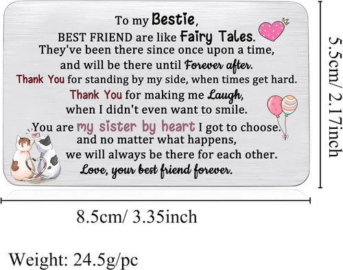 Miniatura 6 de Tarjeta de felicitación de cumpleaños con texto en inglés "True Friendship appreciate", regalos de despedida de graduación, regalo personalizado