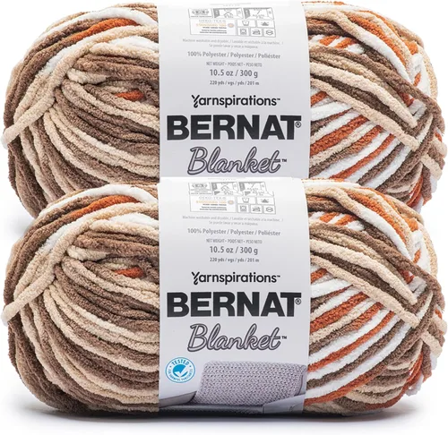 Miniatura 33 de Bernat - Estambre para mantas súper esponjoso acrílico, 2 paquetes de 300g/10.5 onzas, #6, chenilla gruesa de peso pesado para tejer y crochet