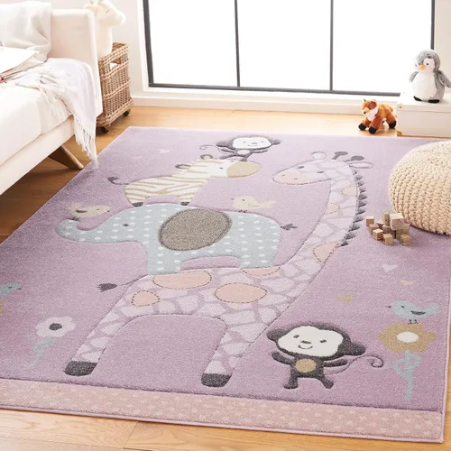 Miniatura 7 de SAFAVIEH Carousel Kids Collection - Alfombra decorativa de 2 x 3 pies, color marfil, diseño animal, no desprende pelusa y de fácil cuidado, ideal