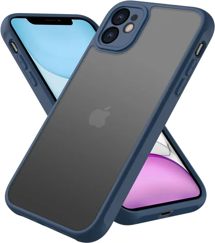 Miniatura 45 de PinLiSheng Funda mate para iPhone 11, funda protectora dura y delgada con protección a prueba de golpes, funda trasera translúcida y mate para Gris