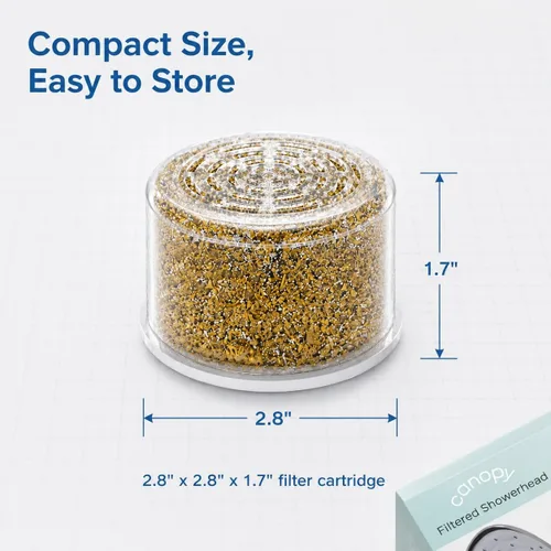 Miniatura 6 de Filtro de repuesto de agua para cabezal de ducha filtrado, compatible con cabezal de ducha filtrado CANOPY para eliminar el cloro y sustancias