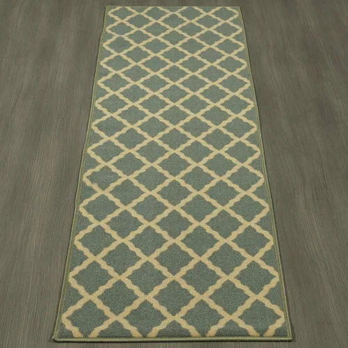 Miniatura 3 de Ottomanson Glamour Collection - Alfombra para cocina, baño y pasillo, antideslizante, diseño de enrejado marroquí contemporáneo