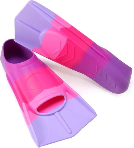 Miniatura 9 de Aletas de natación para niños, aletas cortas para niños y jóvenes, aletas de natación para entrenamiento de natación para niños, niñas, niños