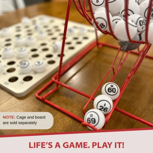 Miniatura 7 de MR CHIPS Bolas de bingo profesionales de 1.5 pulgadas (1.496 in), color blanco, doble número, bolas de repuesto estilo ping pong para jaulas