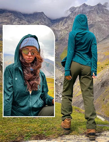 Miniatura 80 de TBMPOY Chaquetas con capucha y protección solar UPF 50+ para mujer, ligeras, de manga larga, para senderismo, exteriores, con cremallera completa