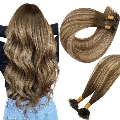 Miniatura 56 de Easyouth Extensión de cola de caballo de cabello humano marrón ombré, extensión de colas de caballo, extensiones de cola de caballo de color marrón
