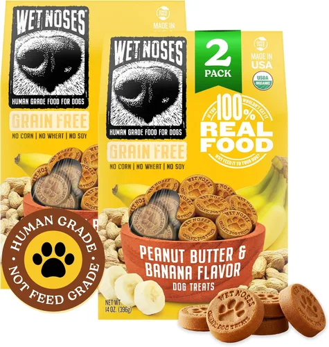 Miniatura 57 de Wet Noses Golosinas orgánicas crujientes para perros sin granos, totalmente naturales, de grado humano, sin OMG, entrenamiento saludable