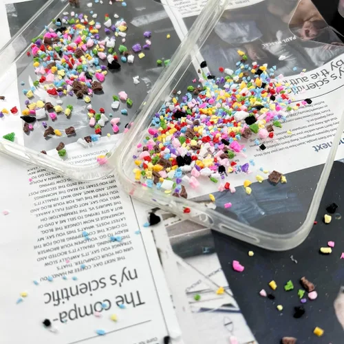 Miniatura 5 de Rebanadas de arcilla polimérica triturada de 3.53 onzas – Gránulos irregulares de resina para arte de uñas, funda de teléfono y manualidades