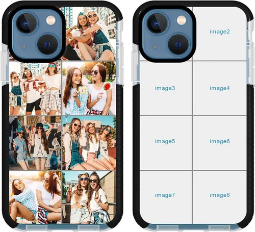 Funda de teléfono personalizada para iPhone 13 Mini, funda personalizada de fotos de collage de múltiples imágenes, resistente a los arañazos, a los