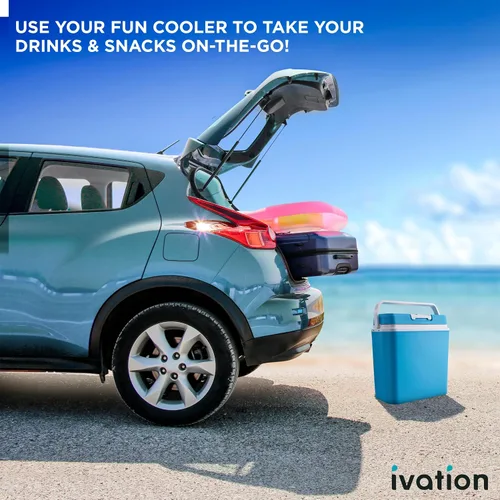 Miniatura 6 de Ivation Enfriador y calentador eléctrico con asa Refrigerador termoeléctrico portátil de 24 L para vehículos y camiones Cable de alimentación