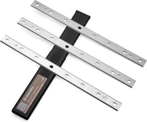 Miniatura 7 de 6 cuchillas cepilladoras de 12-1/2 pulgadas para cepilladora Dewalt DW734, reemplazo de bordes de corte dobles HSS para cuchillos cepilladores DW7342