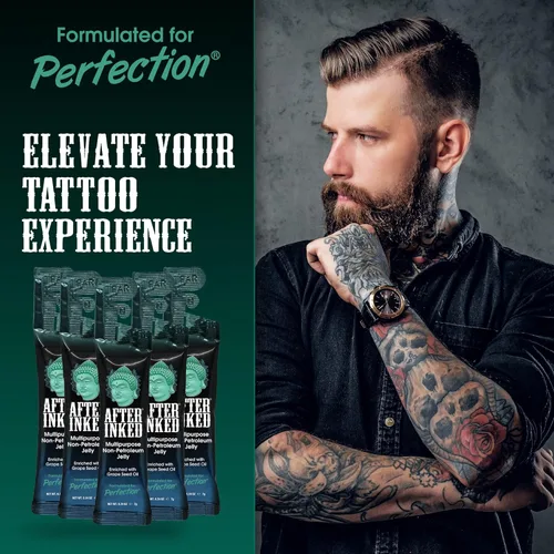 Miniatura 4 de After Inked Tattoo Aftercare - Gelatina sin petróleo, con aceite de semilla de uva, esencial para kit de tatuajes, PMU y cuidado posterior
