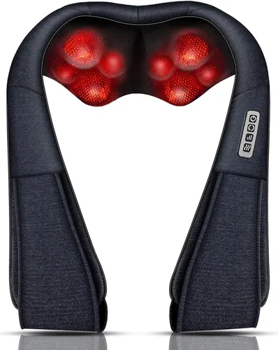 Mo Cuishle - Masajeador Shiatsu de espalda, hombros y cuello con calor, masaje eléctrico de tejido profundo 4D de amasamiento, los mejores regalos