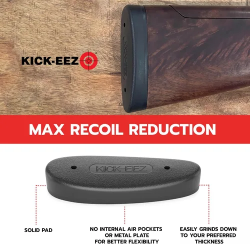 Miniatura 2 de KICK-EEZ Almohadilla de retroceso multiuso para amolar para ajustar, almohadilla de culata Sorbothane para escopetas y rifles, fabricada en Estados