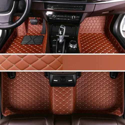 Miniatura 16 de Personaliza los tapetes de cuero de lujo de protección para todo tipo de clima para el 99 % de los automóviles, SUV y camiones según el modelo Beige