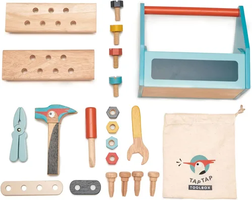 Miniatura 4 de Tender Leaf Toys - Caja de herramientas Tap Tap - Caja de herramientas realista para juegos creativos de simulación para niños mayores de 3 años