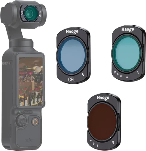 Miniatura 17 de Haoge Pocket 4 Filtro magnético de niebla negra 1/4 Filtro de efecto para DJI Osmo Pocket 3 4 Accesorios de cámara Combo Creator, lente ligera