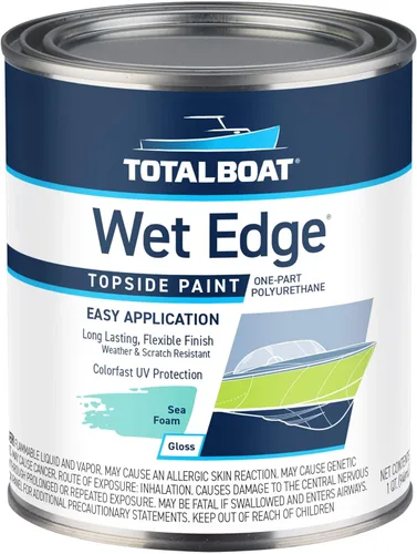 TotalBoat Wet Edge Topside Pintura Marina Recubrimiento de Poliuretano Premium para Barcos, RVs, Molduras Exteriores, Fibra de Vidrio, Metal y