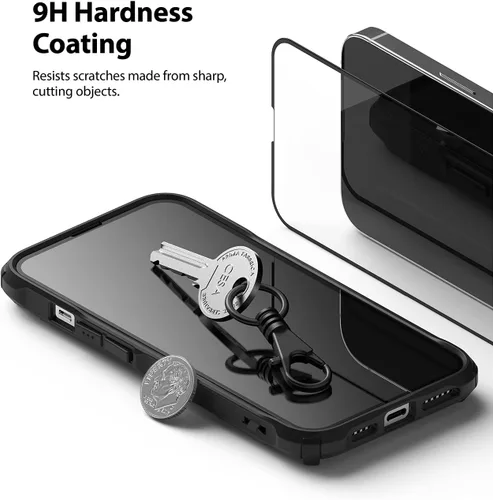 Miniatura 8 de Ringke Protector de pantalla de vidrio de cubierta completa compatible con iPhone 13 Pro Max, antiarañazos, compatible con fundas, cobertura