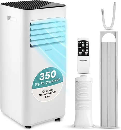 Miniatura 10 de SereneLife - Pequeño aire acondicionado portátil de 8,000 BTU con deshumidificador incorporado - Unidad de aire acondicionado portátil