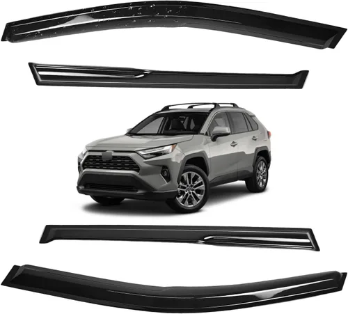 Miniatura 29 de Viseras para ventanas para Mazda 3 Sedán 4 puertas 2004 2005 2006 2007 2008 2009 estilo JDM Mugen, deflector de viento, protector solar y de lluvia