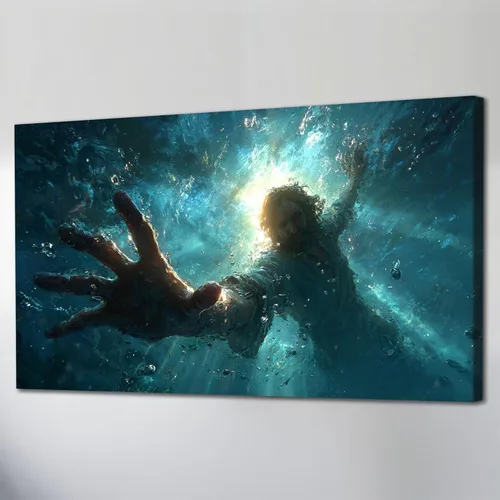 Miniatura 14 de TIMUBA Arte de pared de pesebre navideño, impresiones en lienzo de belén, imagen de póster cristiano de Jesús de noche estrellada, pintura