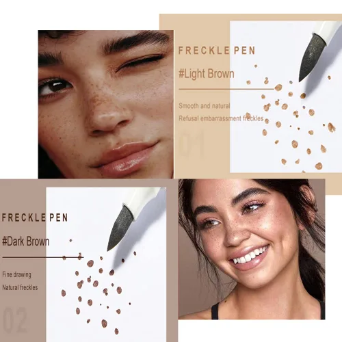 Miniatura 3 de AKARY Pluma de pecas – Pecas de imitación profesional de punto suave resistente al agua para maquillaje natural sin esfuerzo besado por el sol