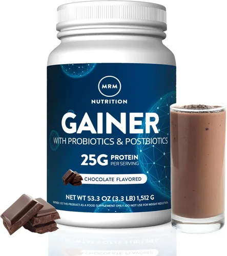 Miniatura 7 de MRM Nutrition Gainer Proteína con probióticos y postbióticos, sabor a vainilla para hombres y mujeres, 0.88 onzas de concentrado y aislado