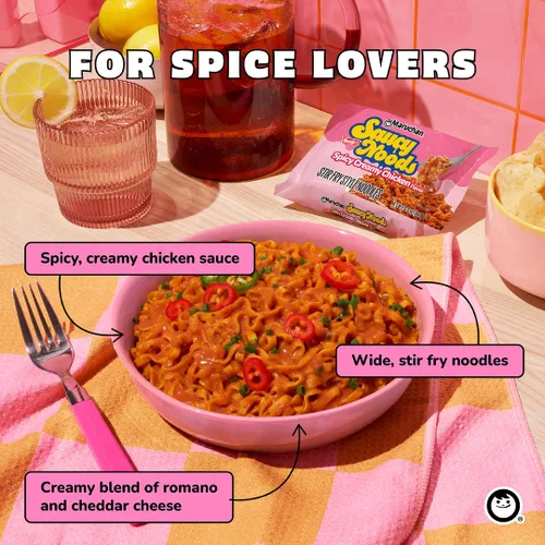Miniatura 5 de Maruchan Ramen - Fideos de pollo cremosos picantes, fideos picantes - Estilo salteado, salsa atrevida inspirada en Corea, rico sabor, fabricado