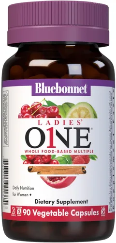 Bluebonnet Nutrition Ladies One Vegetable Capsule, Whole Food Multiple, K2, Vegetales Orgánicos, Energía, Vitalidad, Sin OGM, Sin Gluten, Sin Soja,