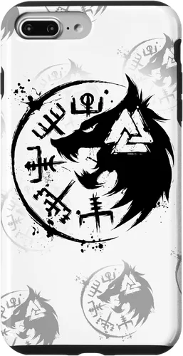 Miniatura 12 de iPhone 14 Plus Fenrir Wolf Fenris-Wolf - Viking Vegvisir Valknut Case