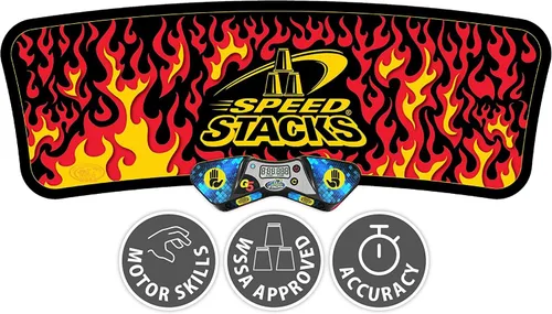 Speed Stacks | G5 Black Flame StackMat (temporizador y tapete) | Precisión a 0.001 segundos, baterías incluidas | Avalado por asociaciones Sport
