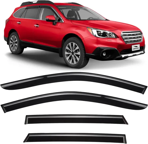Voron Glass Protectores de lluvia extra duraderos con cinta adhesiva para Subaru Outback 2015-2019, deflectores de ventana, viseras de ventana de