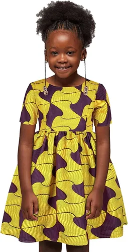 Miniatura 2 de ZHICHUANG Ankara Princess - Trajes redondos para niñas de 16 años vestidos de bebé Dashiki para niñas talla 10