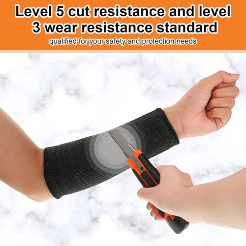 Miniatura 5 de Neer 4 pares de mangas protectoras para brazos para piel delgada, anticortes, resistentes a quemaduras, funda para antebrazo para cocina y Negro