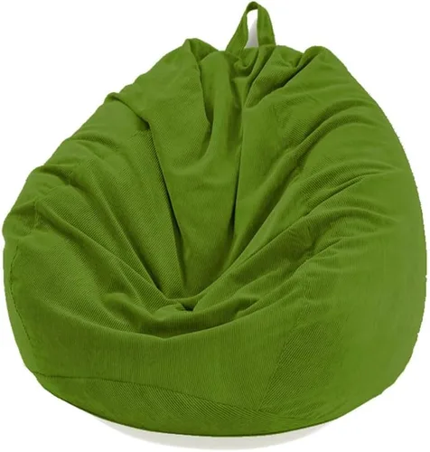 Morbuy Funda para sillón puff para niños y adultos (sin relleno), funda de pana suave para sofá cama, lavable, de gran tamaño, para sala de estar,