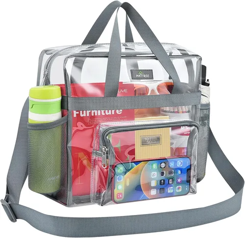 Bolsa transparente aprobada por el estadio y bolsa transparente para el trabajo, deportes, juegos y conciertos, 12 x 12 x 6 pulgadas