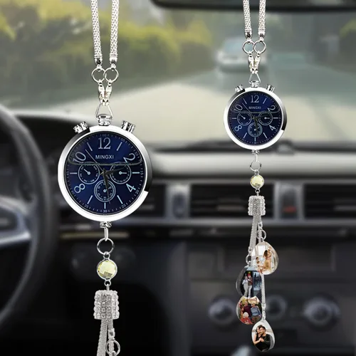 Miniatura 16 de AIFLM Adornos Personalizados de Foto de Cristal para Colgar en Coche Adornos Personalizados Estéticos para Espejo Adornos Personalizados