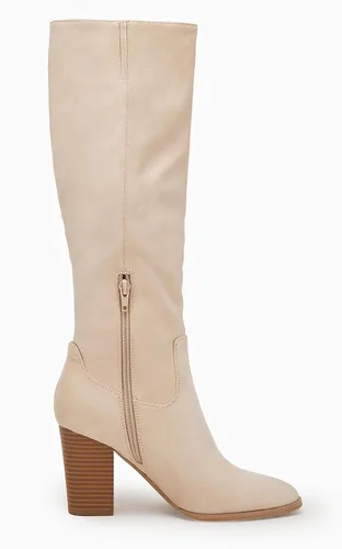 Miniatura 3 de Coutgo Botas altas de gamuza sintética para mujer, con cremallera lateral, tacón grueso, elásticas, botas de invierno